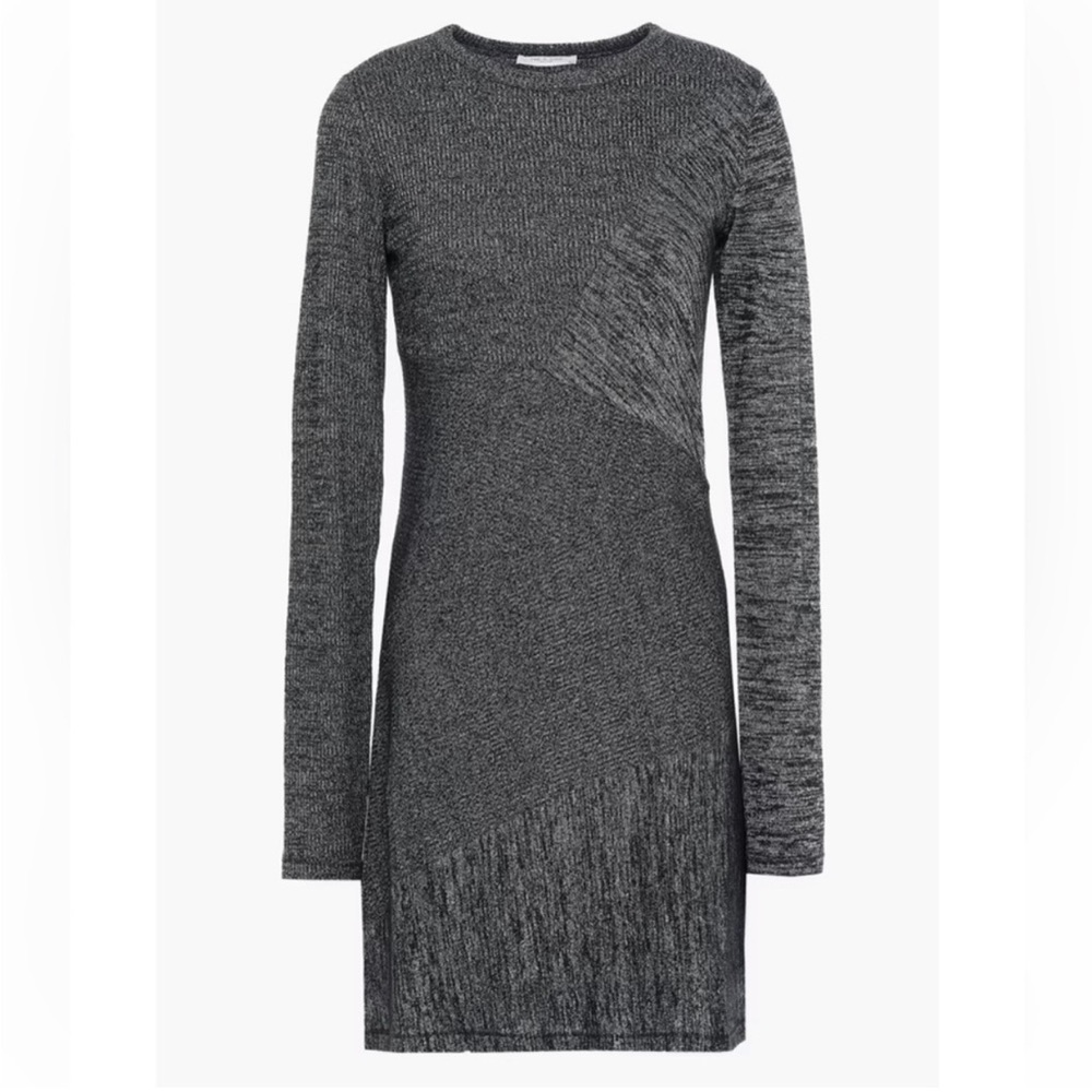 Rag and bone grey long sleeve mini dress XXS rayon poly spandex